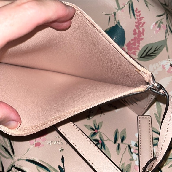 Kate Spade Pink & Green Arch Mya Botanical two way Floral Tote Bag & wristlet - Picture 13 of 15